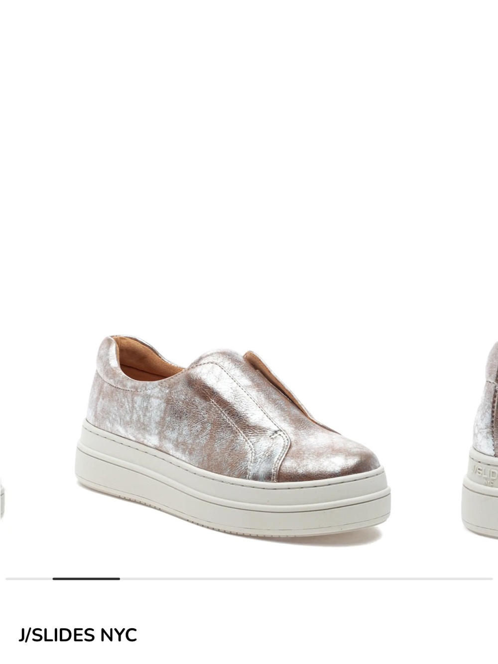 J Slides Metallic Rose Slip-On Platform Sneaker
